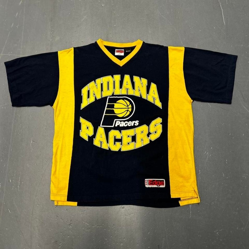 Vintage 90s Indiana pacers cut and sew graphic tee shirt tshirt Dated 1997